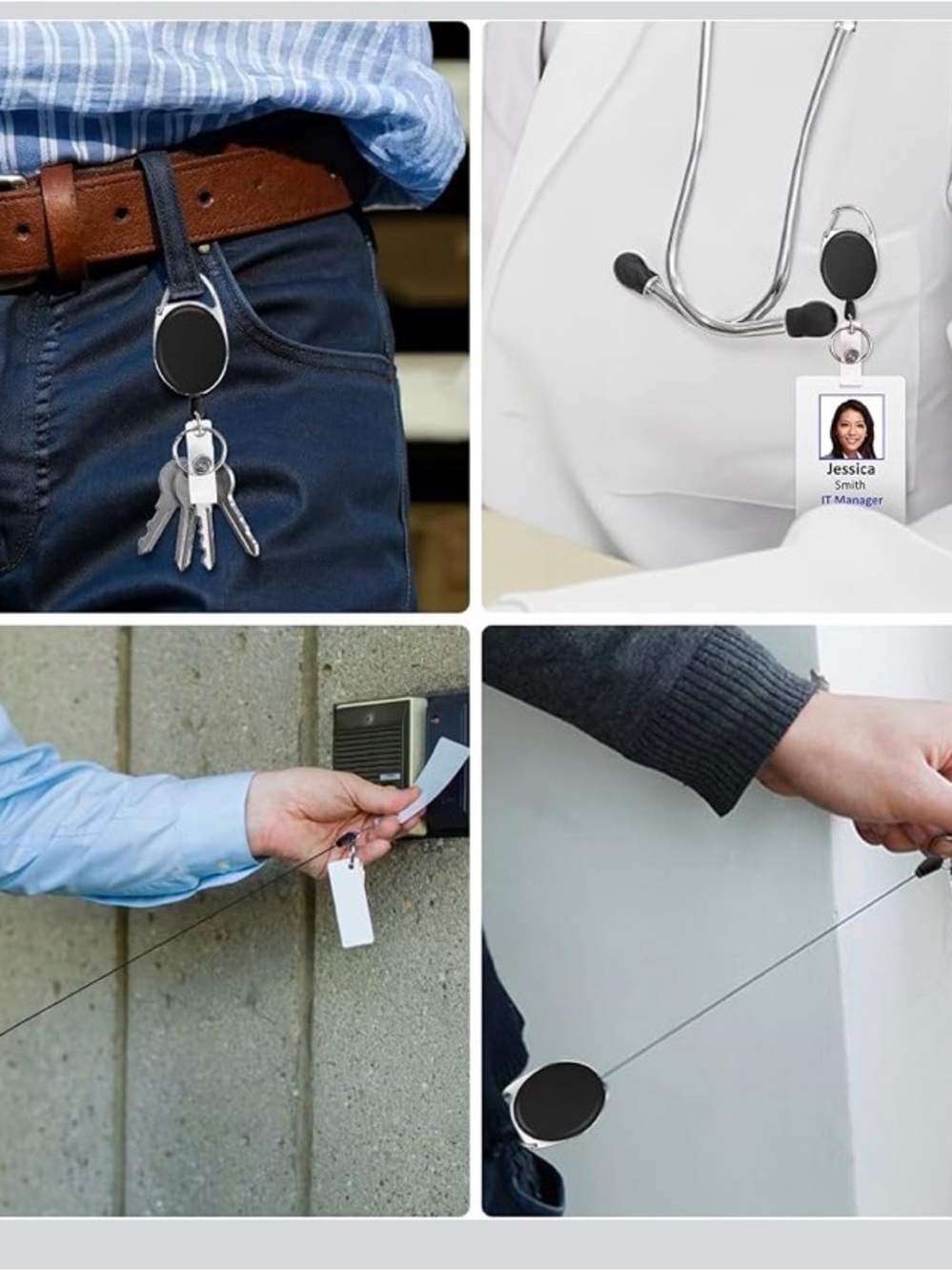 🚨2 for 10$ No-Touch Door Opener Tool & Retractable Keychain - Gold/Brass Finish